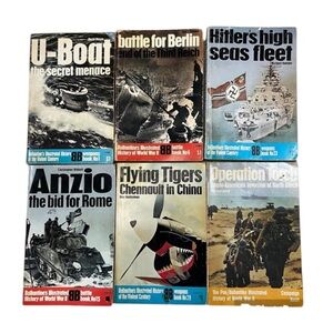Vintage War History Books from the 60’s -70’s